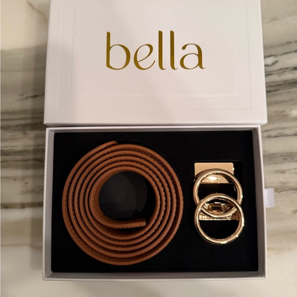 Bella Brown Belt with Gold Buckle - Picture 1 of 1